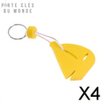 Porte clé flottant bateau en forme de bateau jaune en mousse EVA