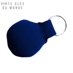 Porte clé flottant néoprène bleu foncé, design pratique et sécurité marine