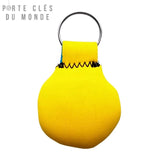 Porte clé flottant néoprène jaune vif, accessoire marin sécurisé pour clés