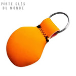 Porte clé flottant néoprène orange vif, accessoire flottant pour clés en mer
