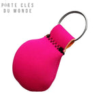 Porte clé flottant néoprène rose fluo, couleur flashy et flottabilité optimale