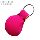 Porte clé flottant néoprène rose fluo, couleur flashy et flottabilité optimale
