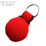 Porte clé flottant néoprène rouge vif, porte-clés marin flottant avec anneau enacier inoxydable