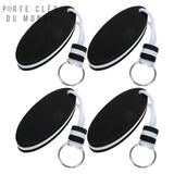 Lot de 4 porte clé flottant noir et blancs en mousse EVA résistante