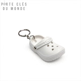 Porte clé flottant Original en forme de croc blanc, caoutchouc souple et élégant