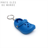 porte clé flottant original bleu en forme de croc