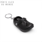 Porte clé flottant Original en forme de croc noir, caoutchouc souple et design moderne