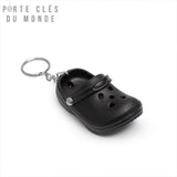 Porte clé flottant Original en forme de croc noir, caoutchouc souple et design moderne