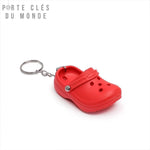 Porte clé flottant Original en forme de croc rouge vif, caoutchouc souple et robuste