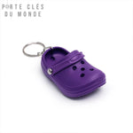 Porte clé flottant Original violet, design unique et coloré en caoutchouc