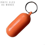 porte clé flottant pour bateau de couleur orange avec anneau en acier inoxydable