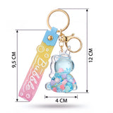 Dimensions du porte-clé licorne bulle : 12 cm de hauteur et licorne de 4 cm de largeur