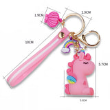Dimensions du porte clé licorne emoji : dragonne de 10 cm et figurine de 5,7 cm de hauteur