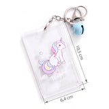 Dimensions du Porte Clé Licorne Porte-Carte : 10,5 × 6,4 cm