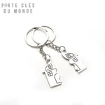 porte clé maison pour couple , duo de porte clé