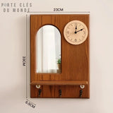 porte-clé mural avec miroir 