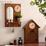 porte clés mural avec miroir