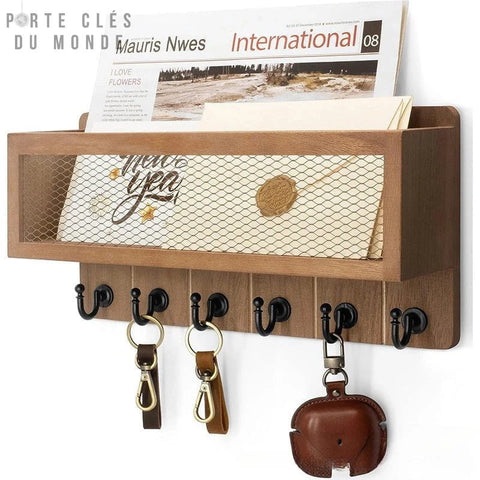 porte clé mural en bois