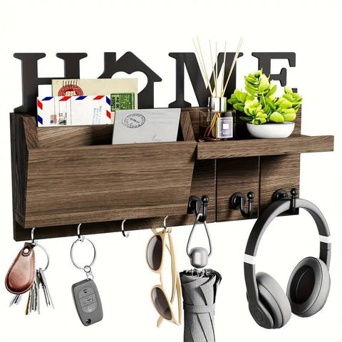 Porte clef mural en bois