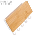 porte clé mural bois personnalisé blanc
