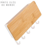 porte clé mural bois personnalisé blanc