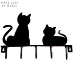 porte clés mural chat