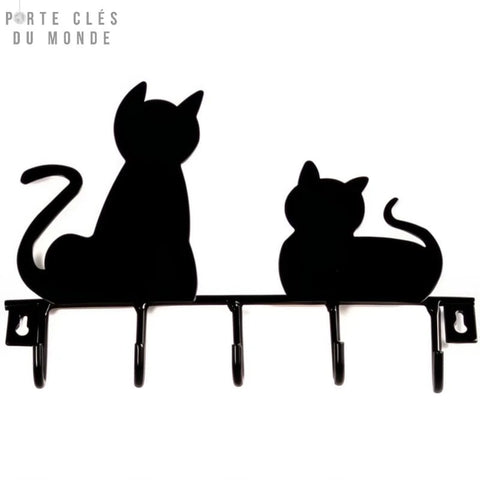 porte clés mural chat