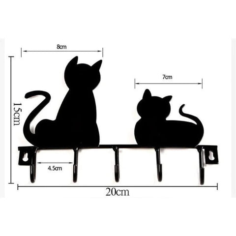 Porte-clé mural chat 