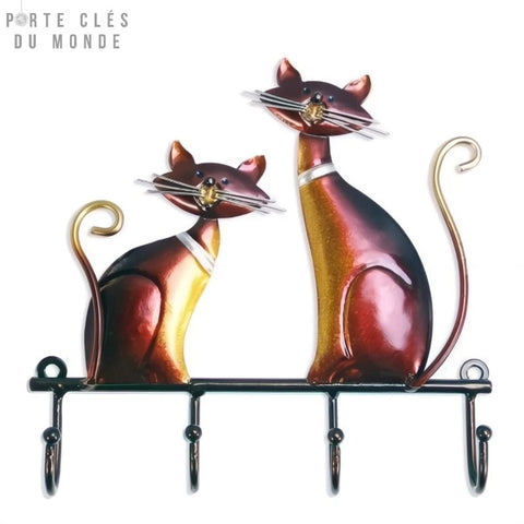 porte clé mural chat