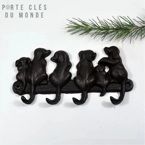 porte clé mural chien