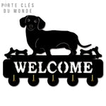 porte clé mural chien noir