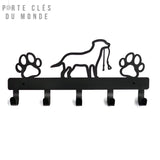 porte clé chien mural