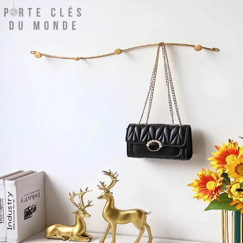 porte clé mural doré