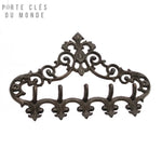 porte clés mural en fer forgé