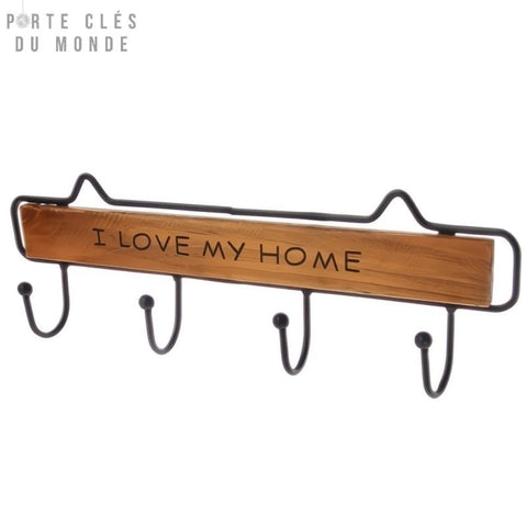 porte clés mural i love my home 