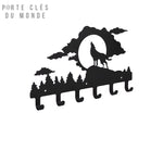 porte clé mural loup