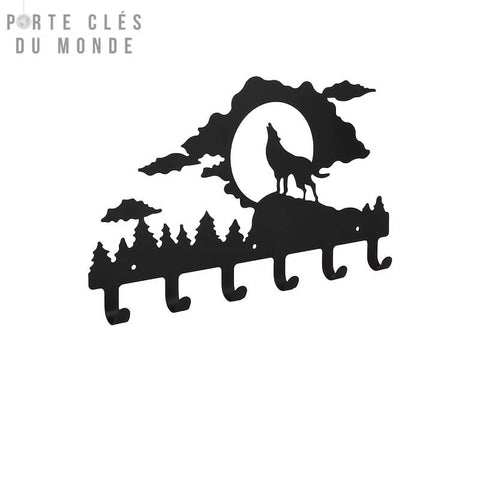 porte clé mural loup
