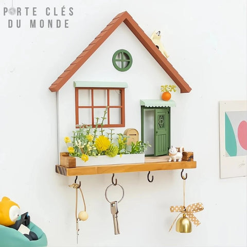 porte clé maison mural