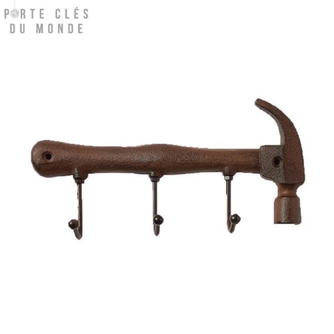 porte clés mural marteau