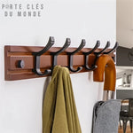 porte clé mural moderne brun