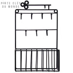 porte clé mural metal noir