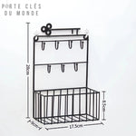 porte clé mural noir en métal