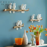 porte clé mural oiseau