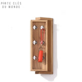 porte clé mural en chêne