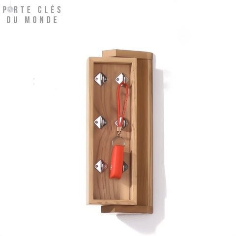 porte clé mural en chêne