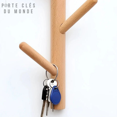 porte clé mural bois scandinave