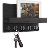 Porte clé mural vintage bois noir