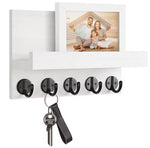 Porte clé mural vintage bois blanc