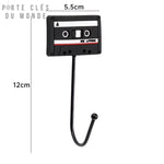 porte clé mural vintage casette