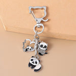 Porte clef panda coeur